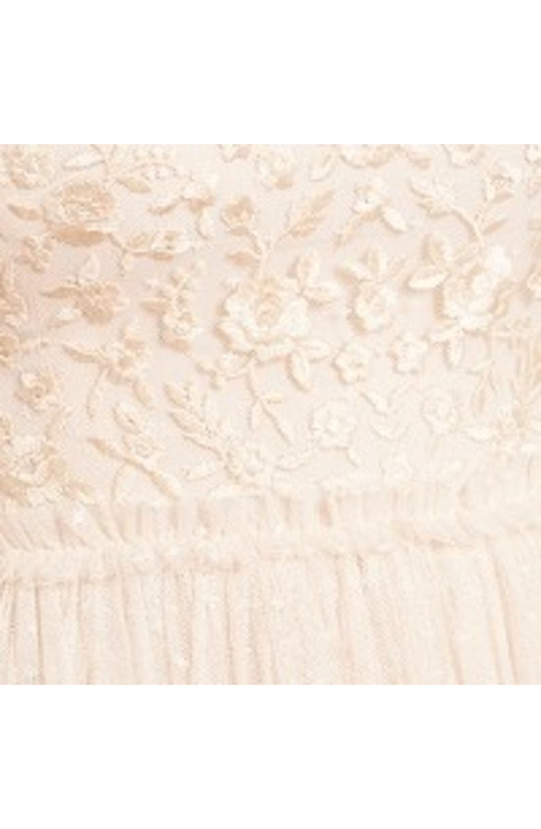 Needle & Thread Midsummer Lace Off Shoulder Ankle Gown, Alternate, color, Cream