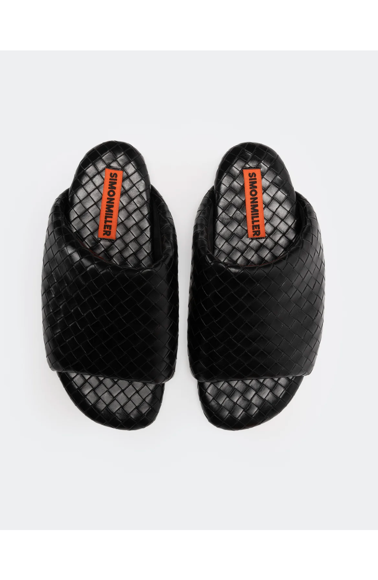 SIMONMILLER VEGAN FTW Woven Bubble Slide Sandal, Chestnut, Alternate, color, Black