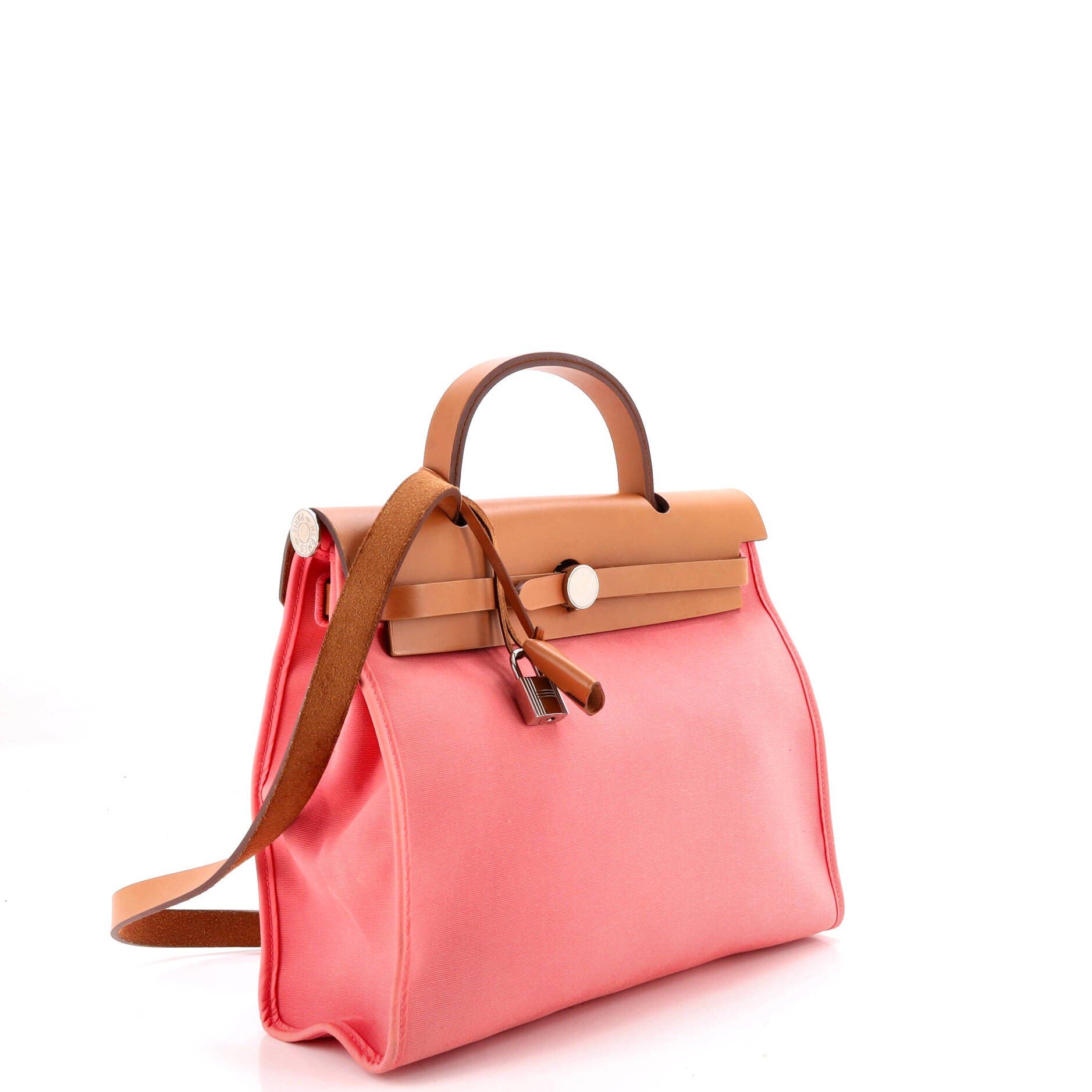 Herbag Zip Leather and Toile 31, Alternate, color, Pink
