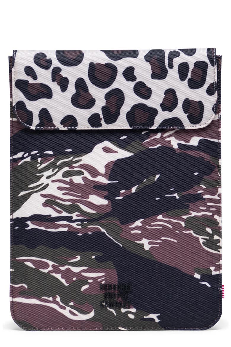 Spokane iPad Air Canvas Sleeve, Main, color, TIGER CAMO/ LEOPARD