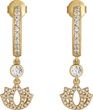 Karma and Luck Sacred Bloom Lotus Dangle Earrings