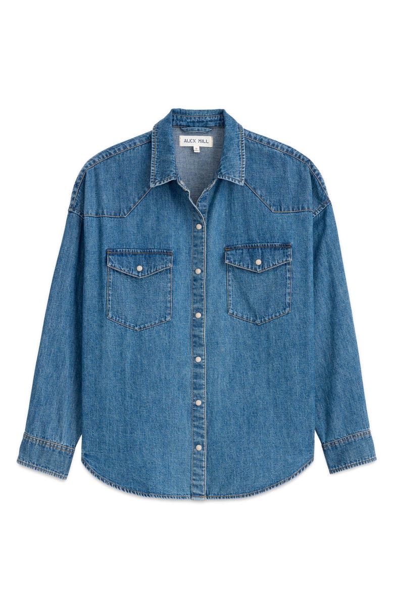 Alex Mill Western Denim Shirt, Alternate, color,