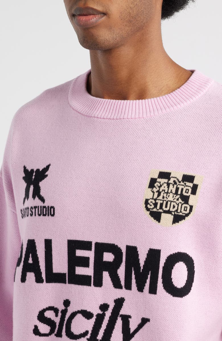 SANTO STUDIO Palmermo Crewneck Sweater, Alternate, color, Gratitude Pink