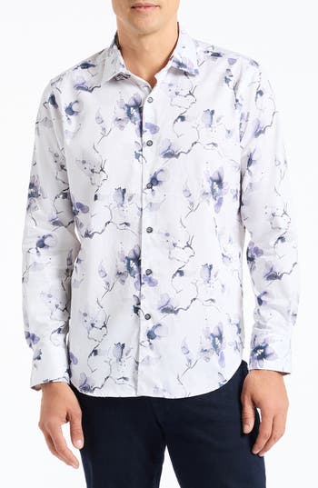 Robert Graham Dornan Long Sleeve Button-up Shirt In White
