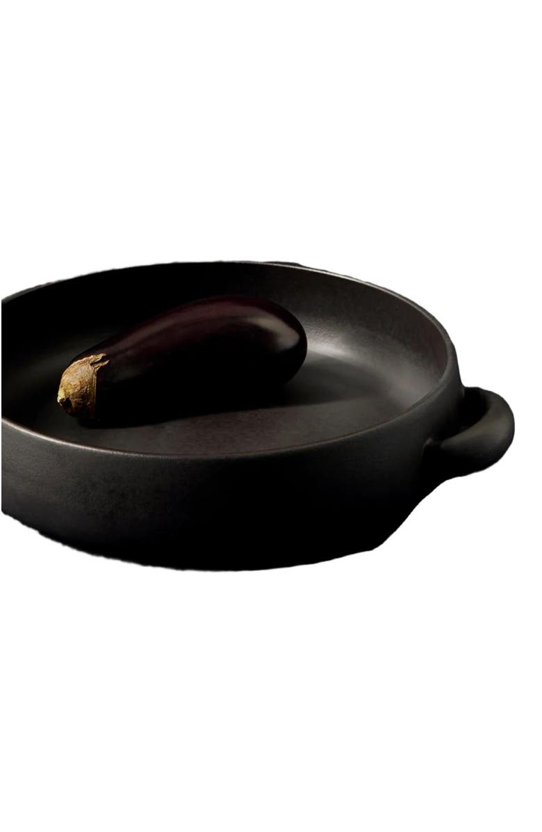 Gharyan Stoneware Large Serving Plate With Handles, Alternate, color, Black