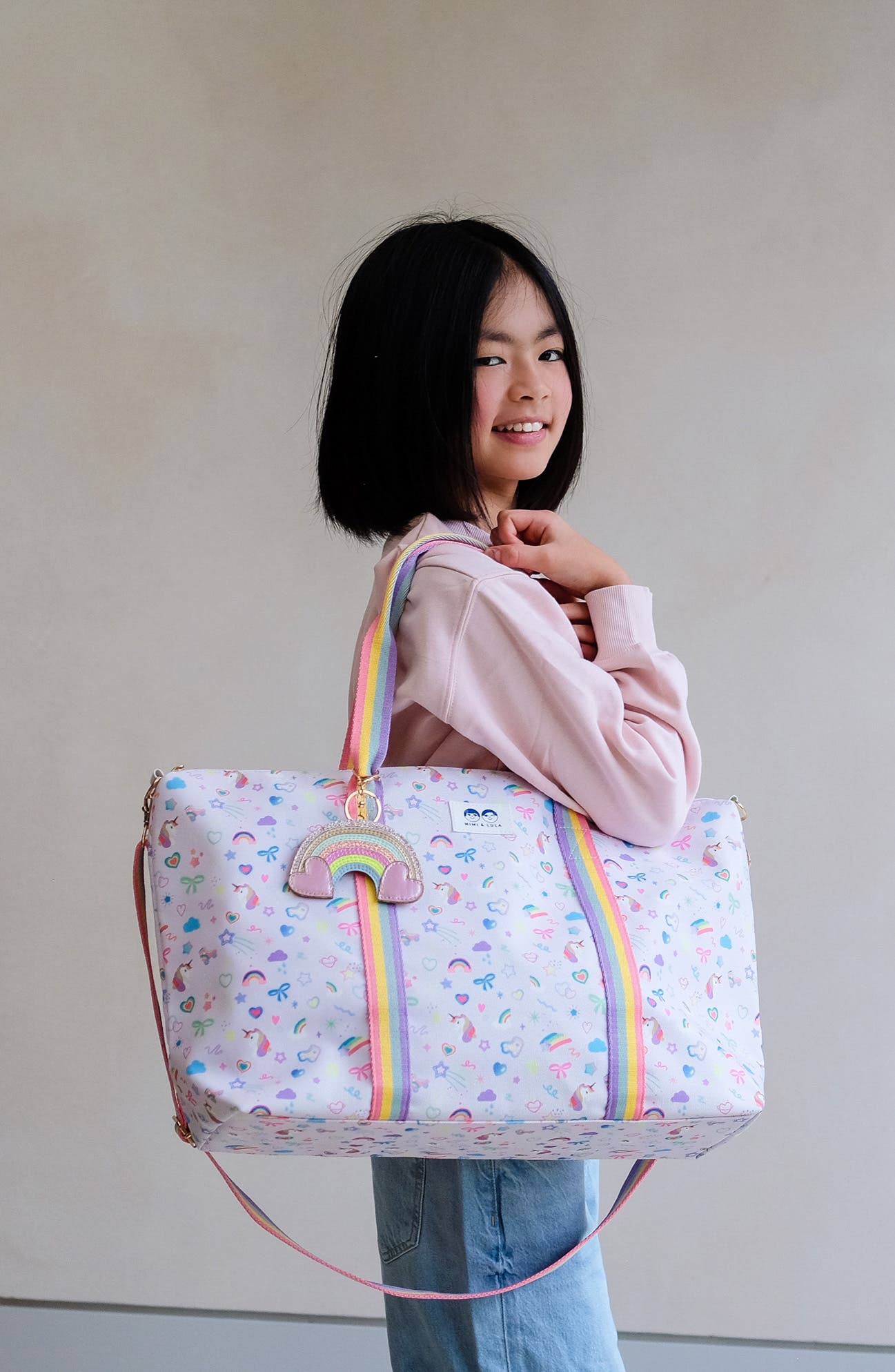 Mimi & Lula Kids' My Unicorn Weekend Bag, Alternate, color, Light/ Pastel Purple