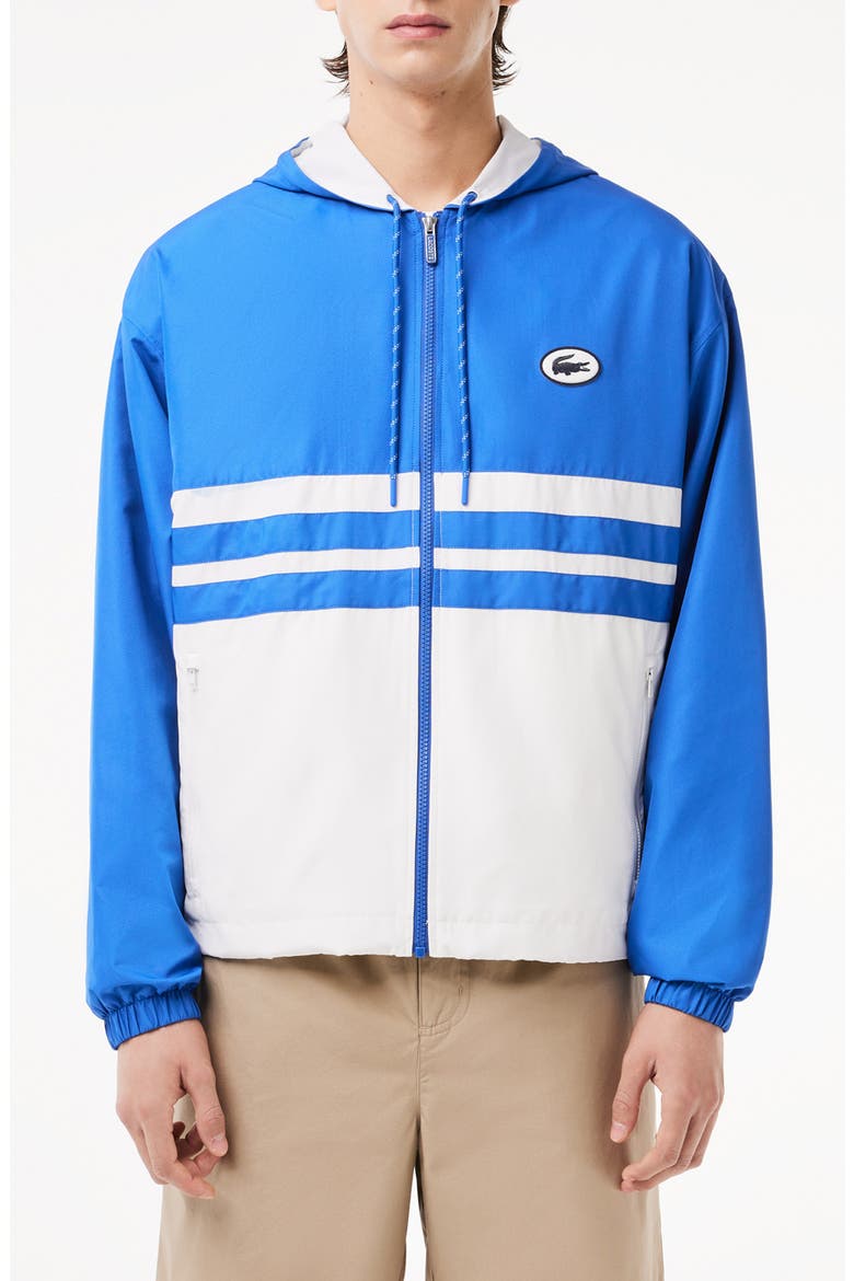 Water Repellent Colorblock Hooded Jacket, Main, color, ITV LADIGUE/ FARINE