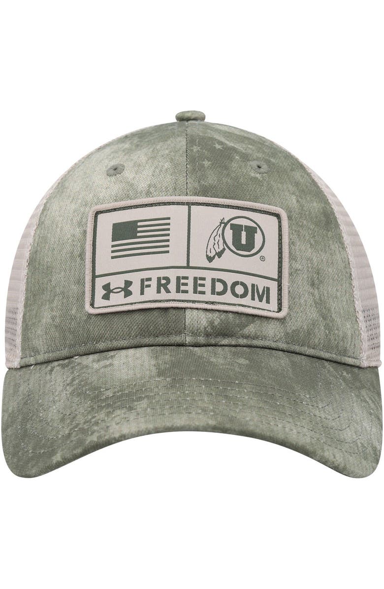 Under Armour Men's Under Armour Camo Utah Utes Sideline Blitzing Trucker Performance Adjustable Hat, Alternate, color, Camo