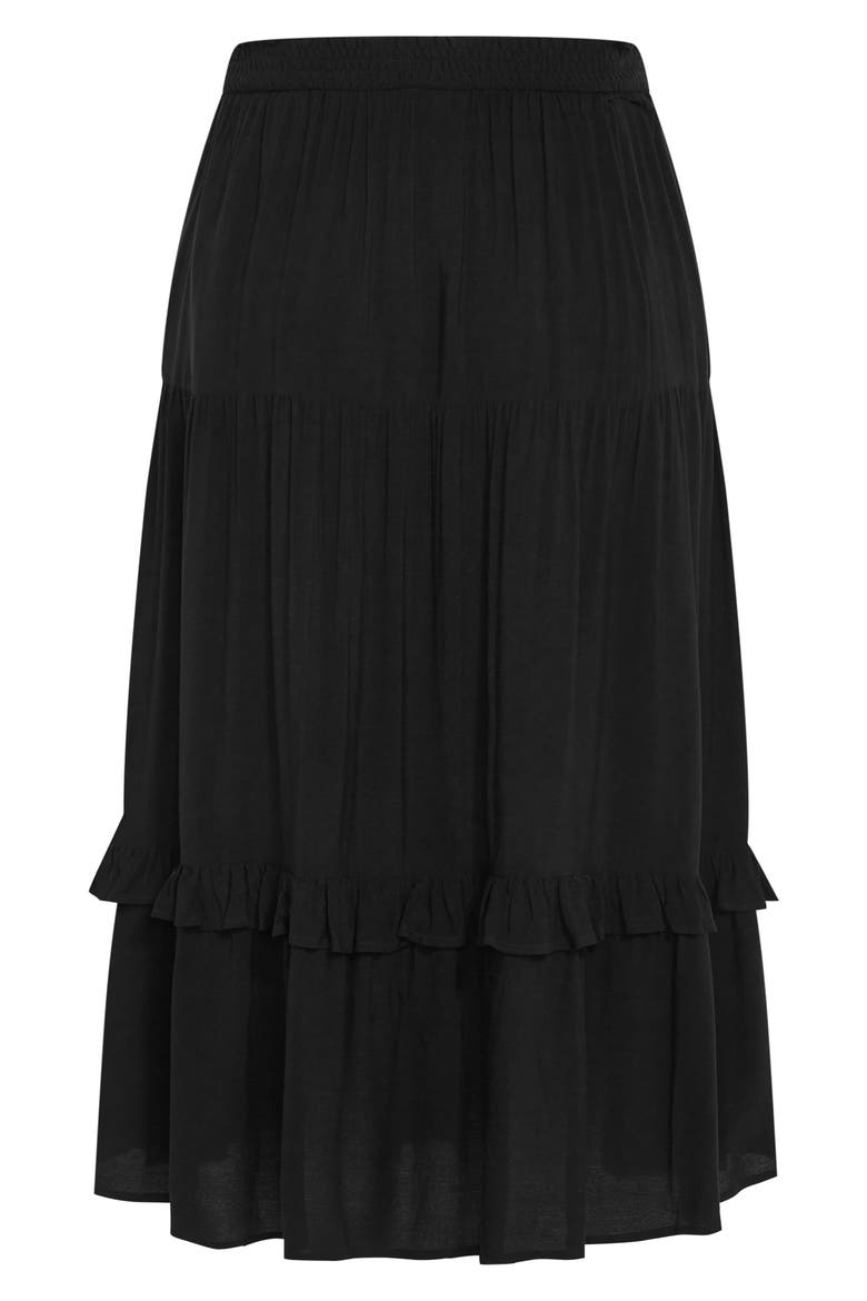 Avianna Tiered Maxi Skirt, Alternate, color, BLACK