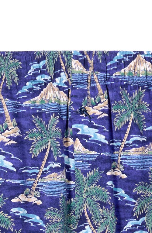 Tommy Bahama Knit Stretch Cotton Boxers In Blue