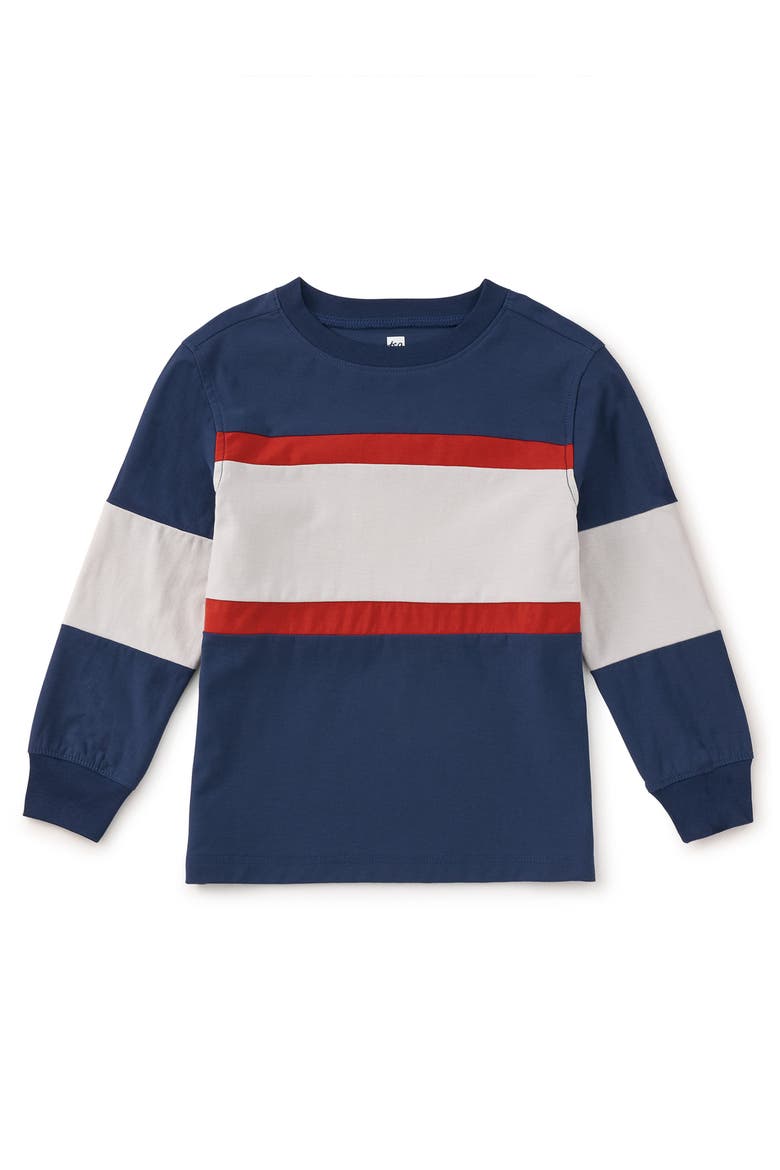 Colorblock Rugby Top, Main, color, Twilight