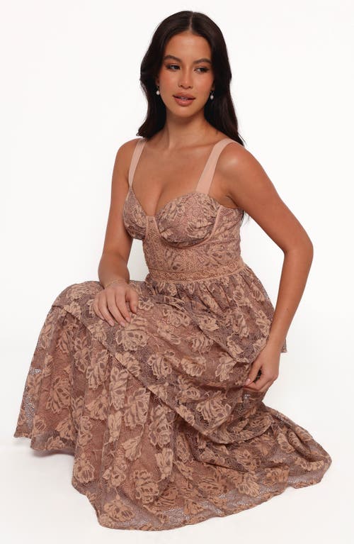 Petal And Pup Petal & Pup Shania Tiered Lace Dress In Brown