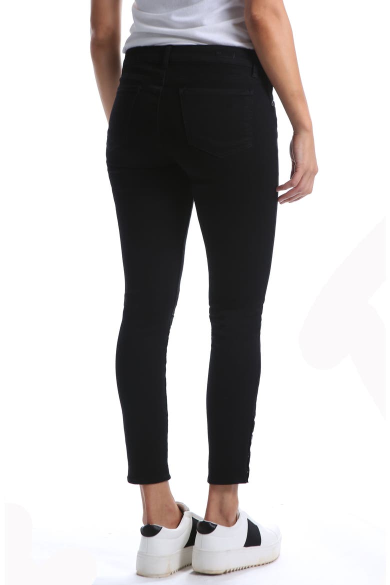 Snap Ankle Jeans, Alternate, color, BLACK 2