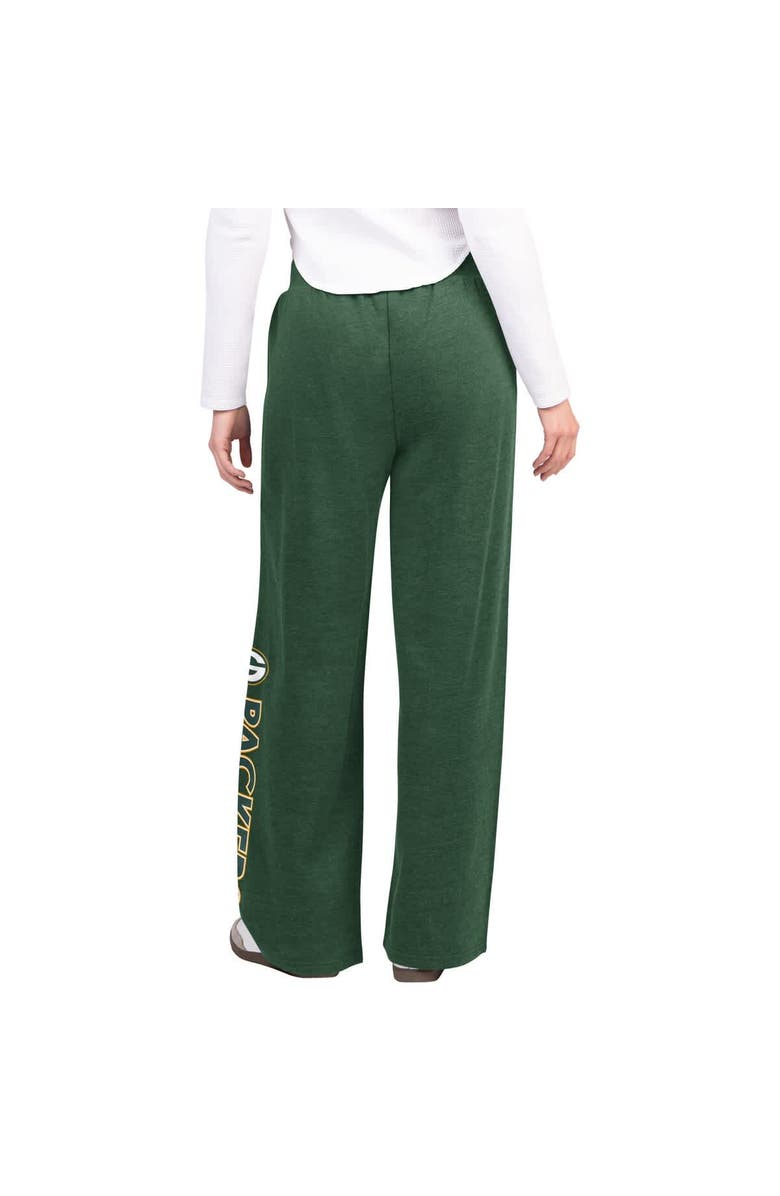 G-III 4HER BY CARL BANKS Women's G-III 4Her by Carl Banks Green Green Bay Packers Field Wide Leg Sweatpants, Alternate, color, Green