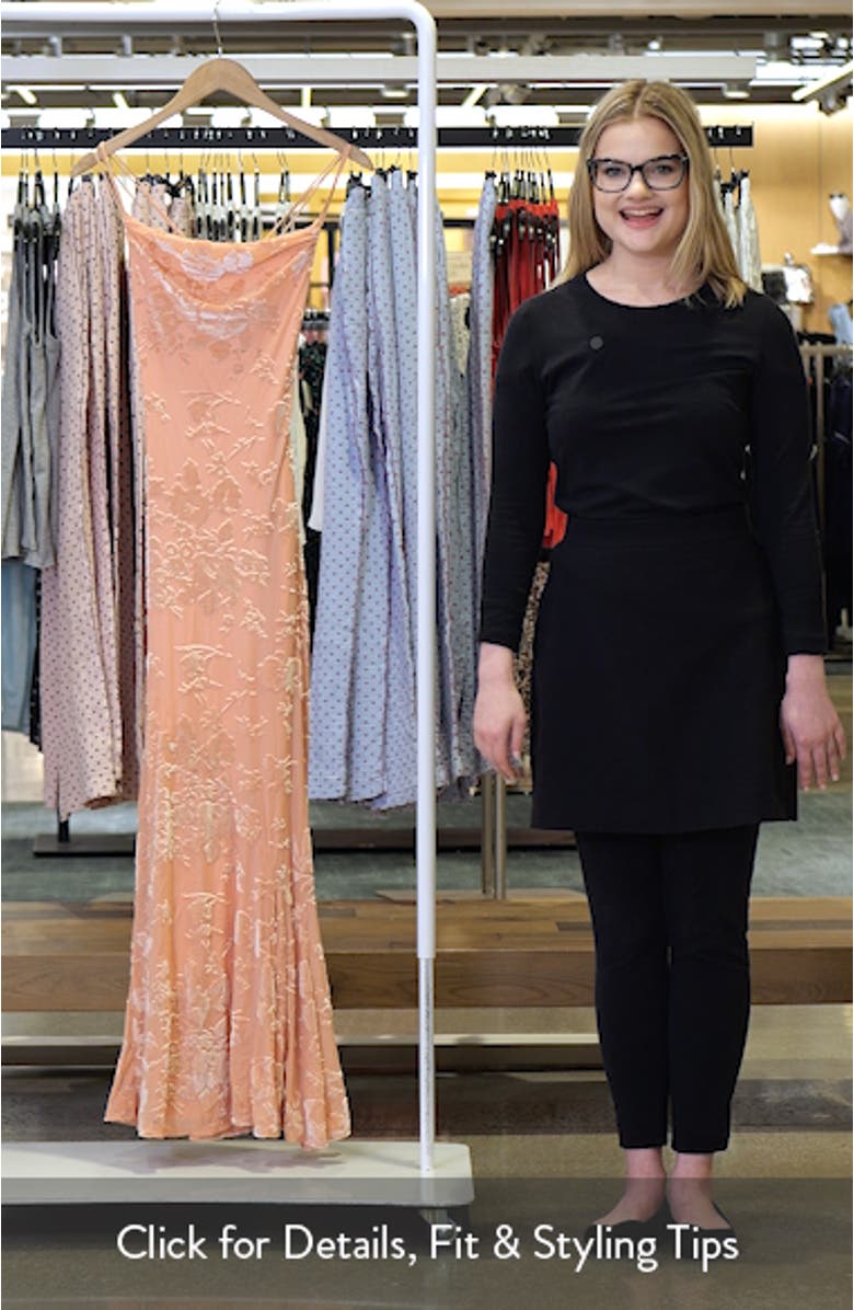 Floral Velvet Burnout Maxi Dress, sales video thumbnail