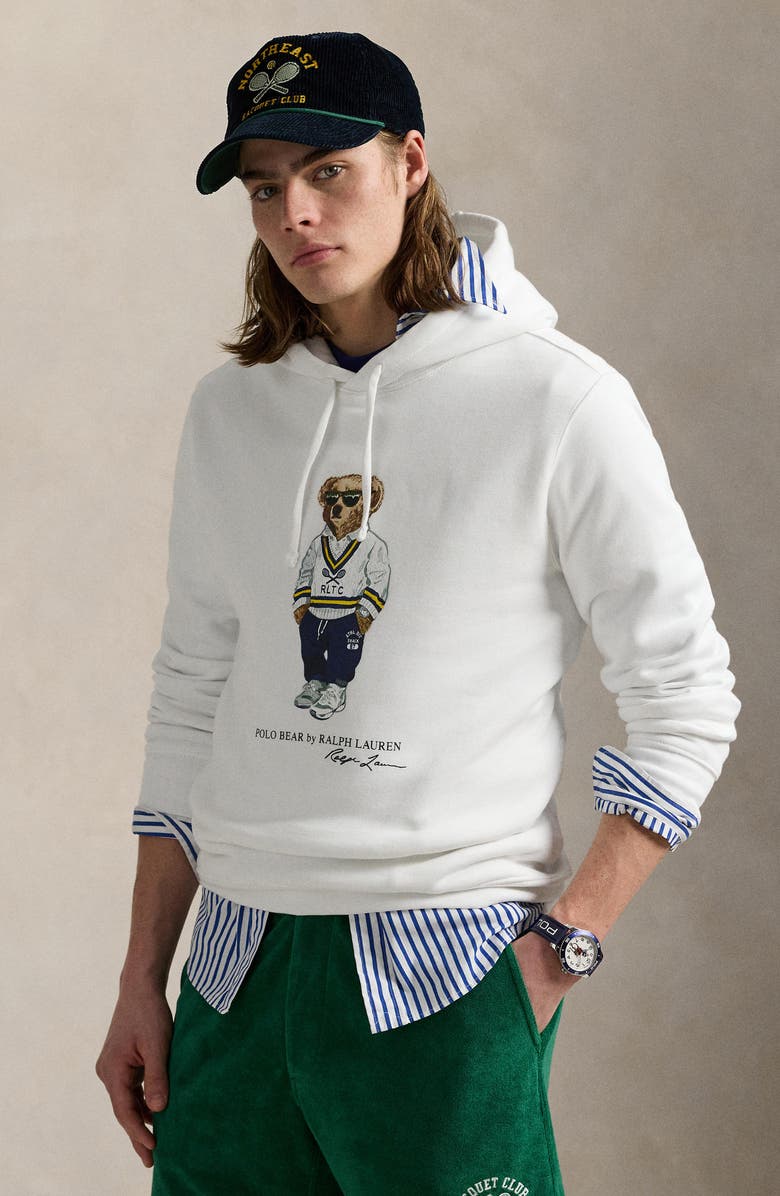 Polo Ralph Lauren Polo Bear Fleece Graphic Hoodie, Alternate, color, 