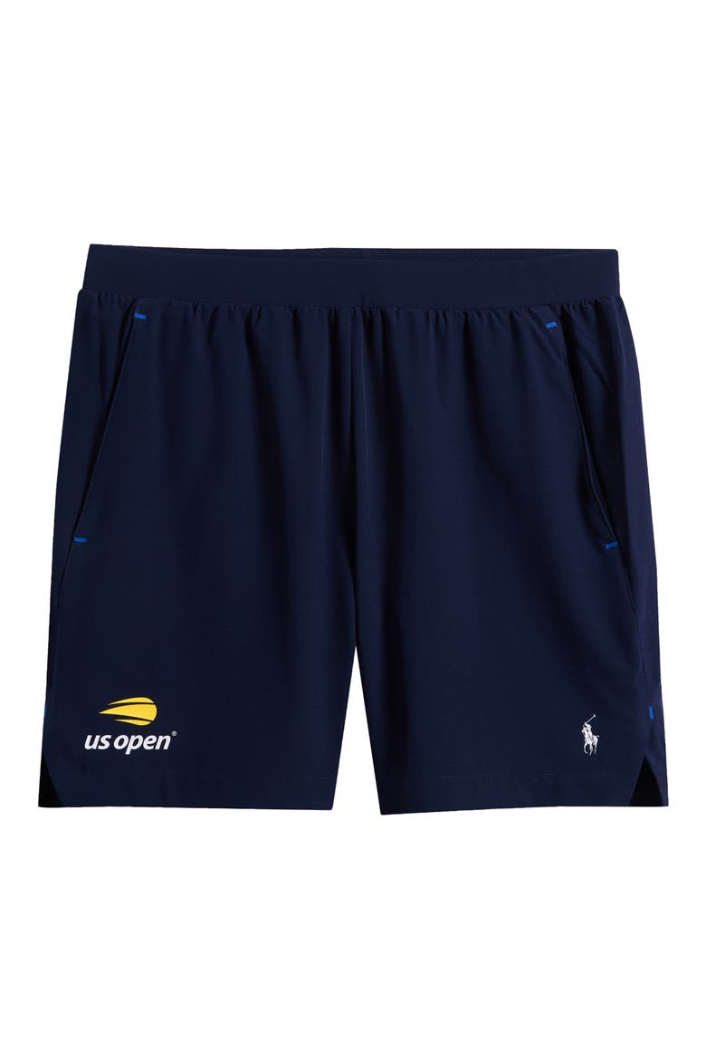 US Open 6-Inch Ball Crew Drawstring Shorts, Alternate, color, NAVY/ GREEN