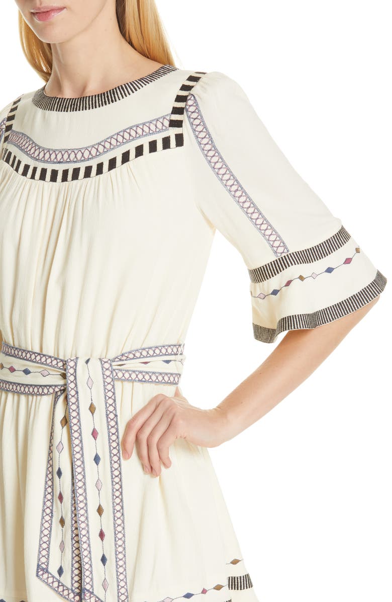 ba&sh Plaza Embroidered Dress, Alternate, color, 