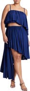 ELOQUII Cascading Asym Skirt