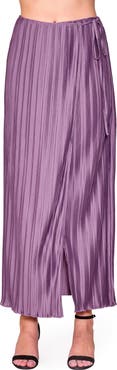 MELLODAY Pleat Side Tie Knit Maxi Skirt