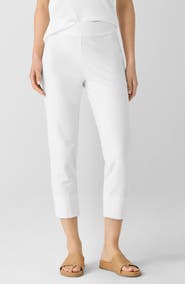 Eileen Fisher Back Slit Crop Straight Leg Pants