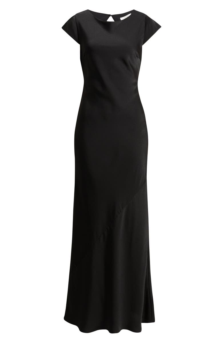 WAYF Johanna Open Back Gown, Alternate, color, Black
