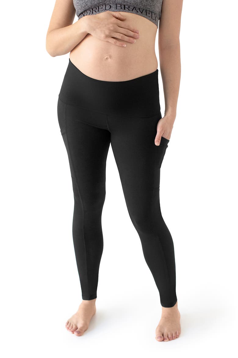 Louisa Pocket Maternity/Postpartum Support Leggings, Main, color, BLACK