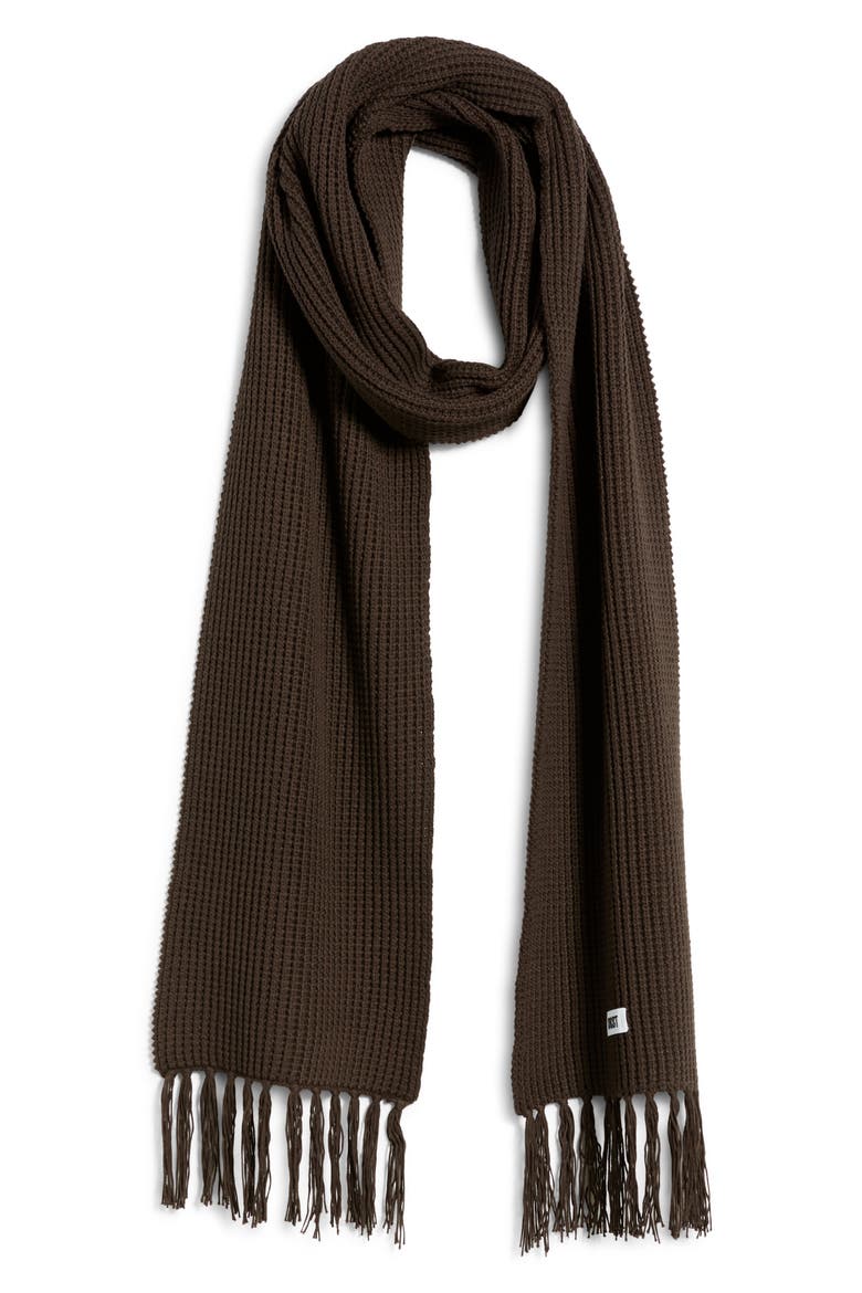 Brioche Knit Scarf, Main, color, DEMITASSE