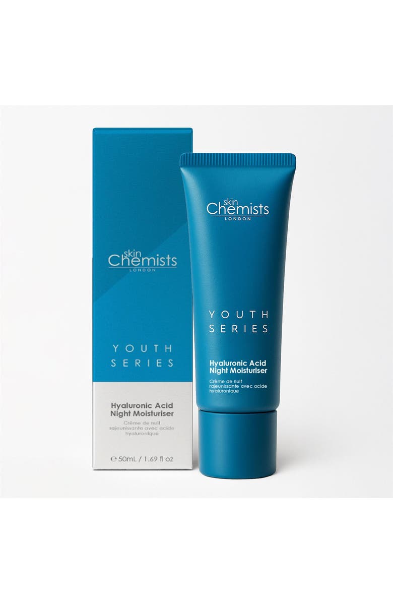 SKINCHEMISTS Youth Series 1% Hyaluronic Acid Night Moisturiser 50ml for Dryness, Fine Lines & Wrinkles, Alternate, color, White