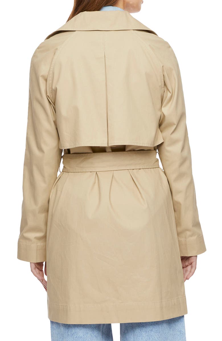 Bernardo Cotton Twill Trench Coat, Alternate, color, Beige