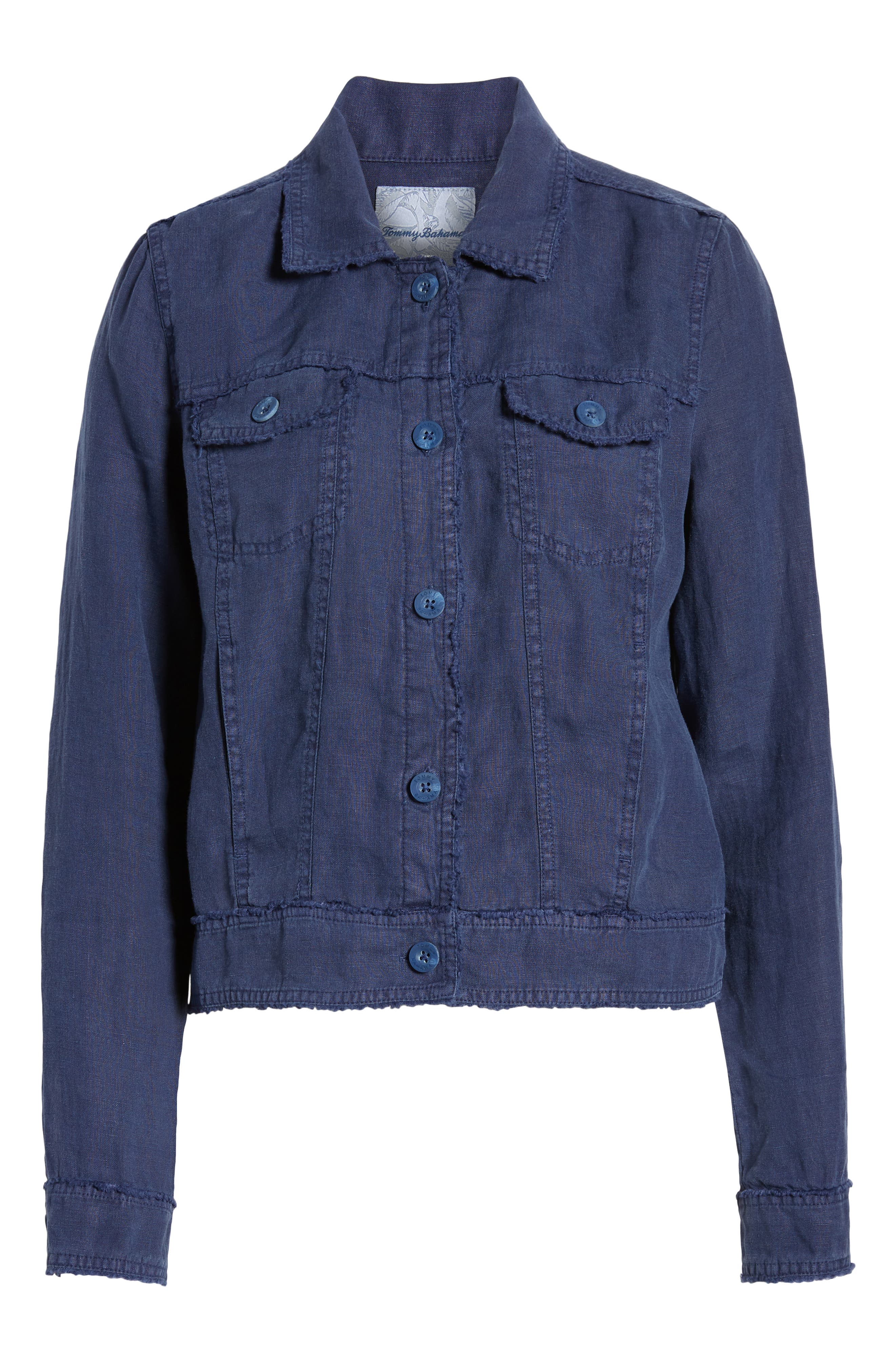 Two Palms Linen Raw Edge Jacket