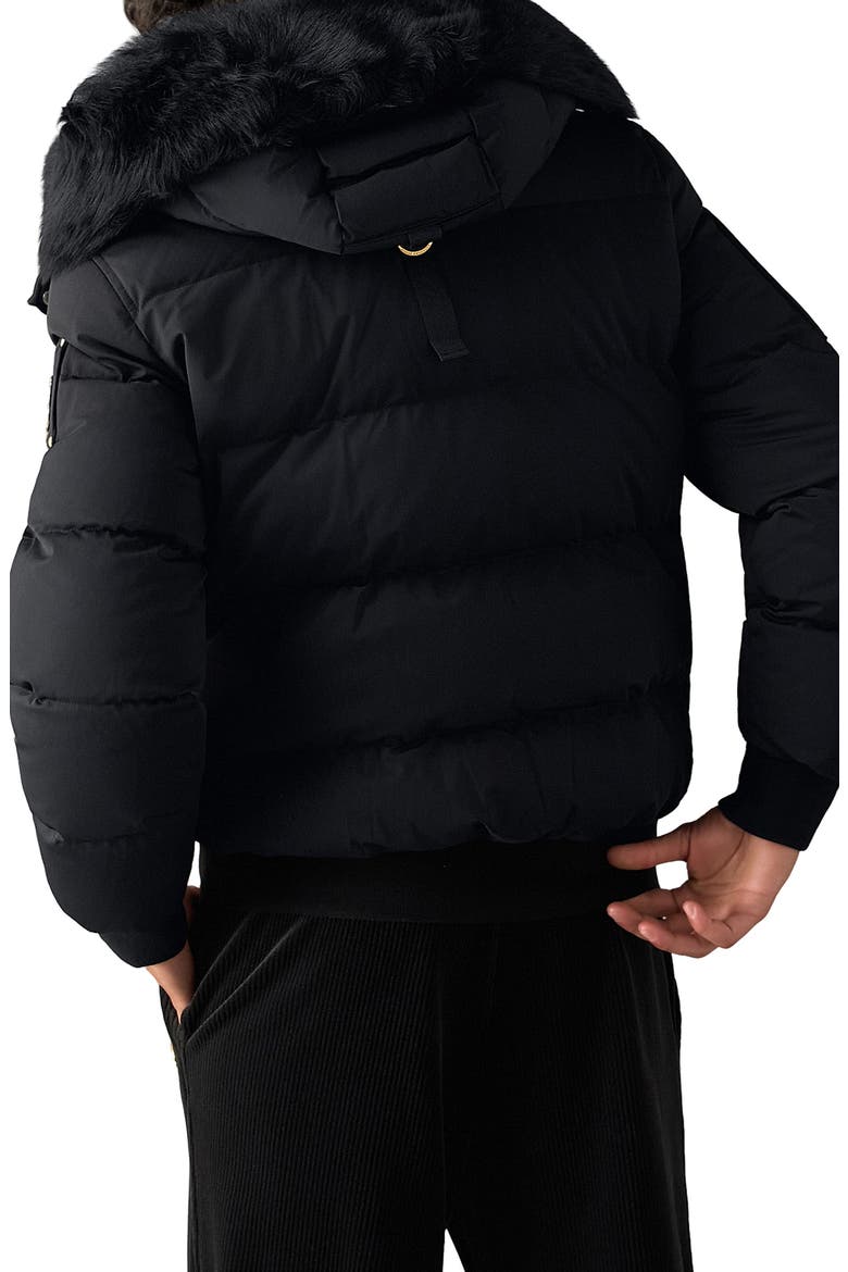 Stagg Down Bomber Jacket, Alternate, color, BLK W/ BLK SH - 305