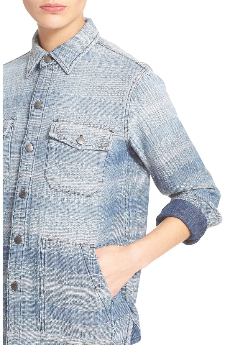 'The Patch Pocket' Ombré Stripe Denim Shirt, Alternate, color, DREAMER STRIPE