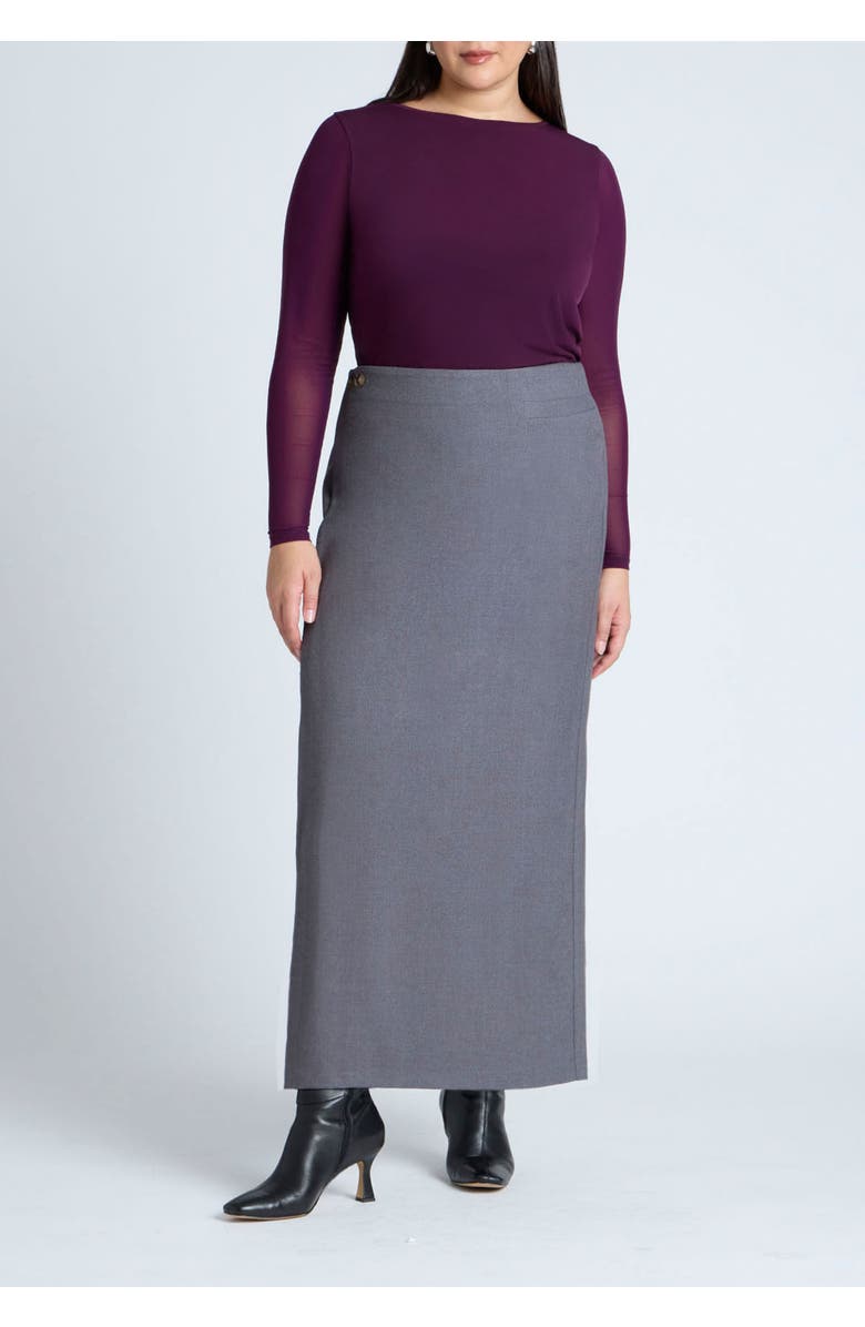 ELOQUII Sheer Sleeve Tee, Alternate, color, White