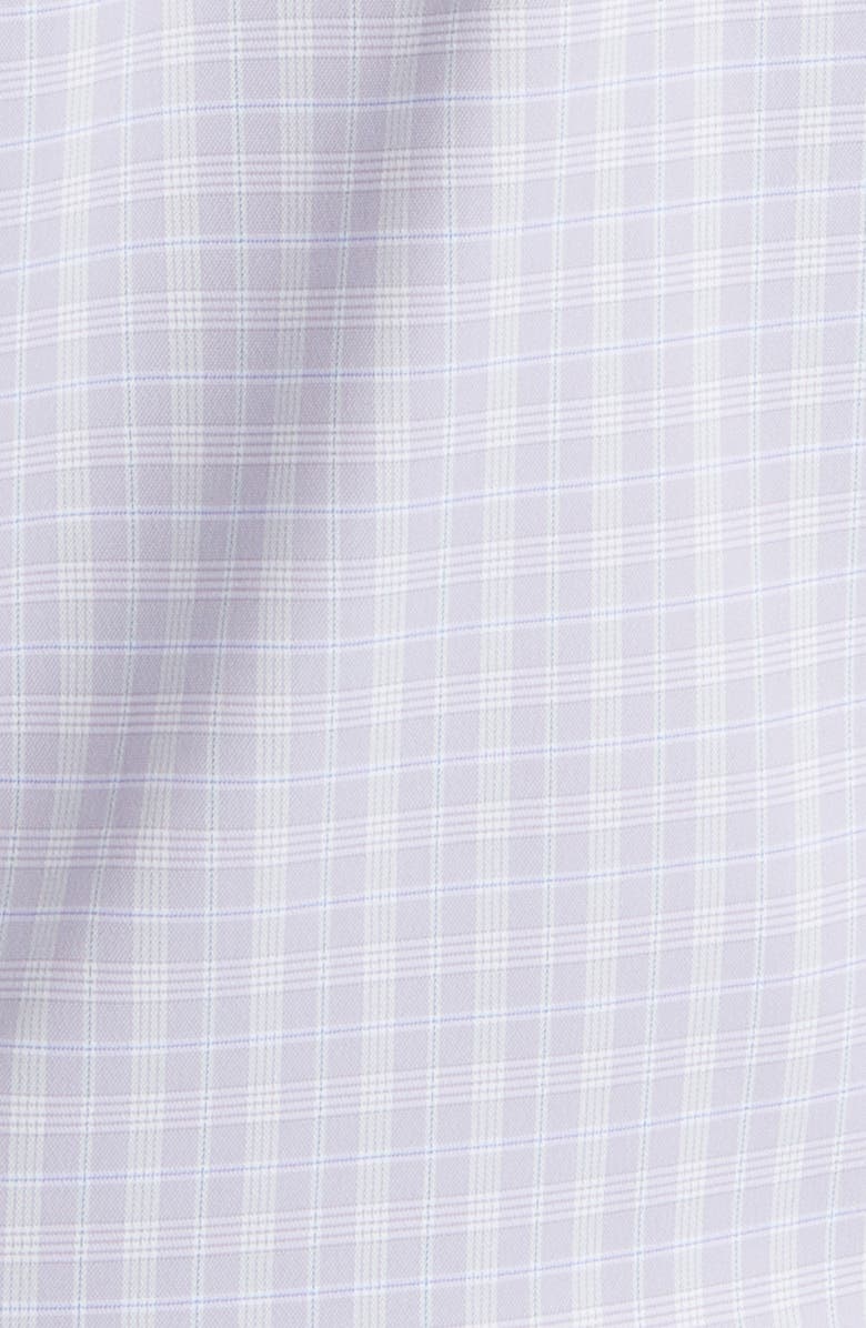 Lorenzo Uomo Trim Fit Textured Check Stretch Dress Shirt, Alternate, color, Lavender
