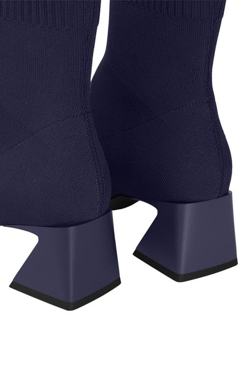 Vivaia Square-toe Water-repellent Heeled Boots In Blue