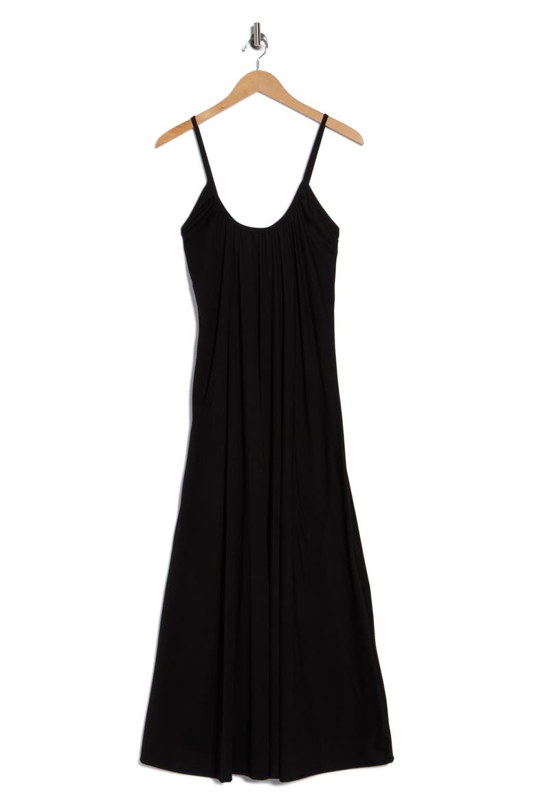 Scoop Neck Maxi Dress, Alternate, color, BLACK