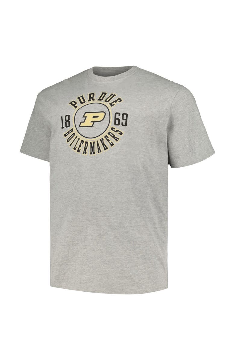 Champion Men's Champion Heather Gray Purdue Boilermakers Big & Tall Circle Logo T-Shirt, Alternate, color, 