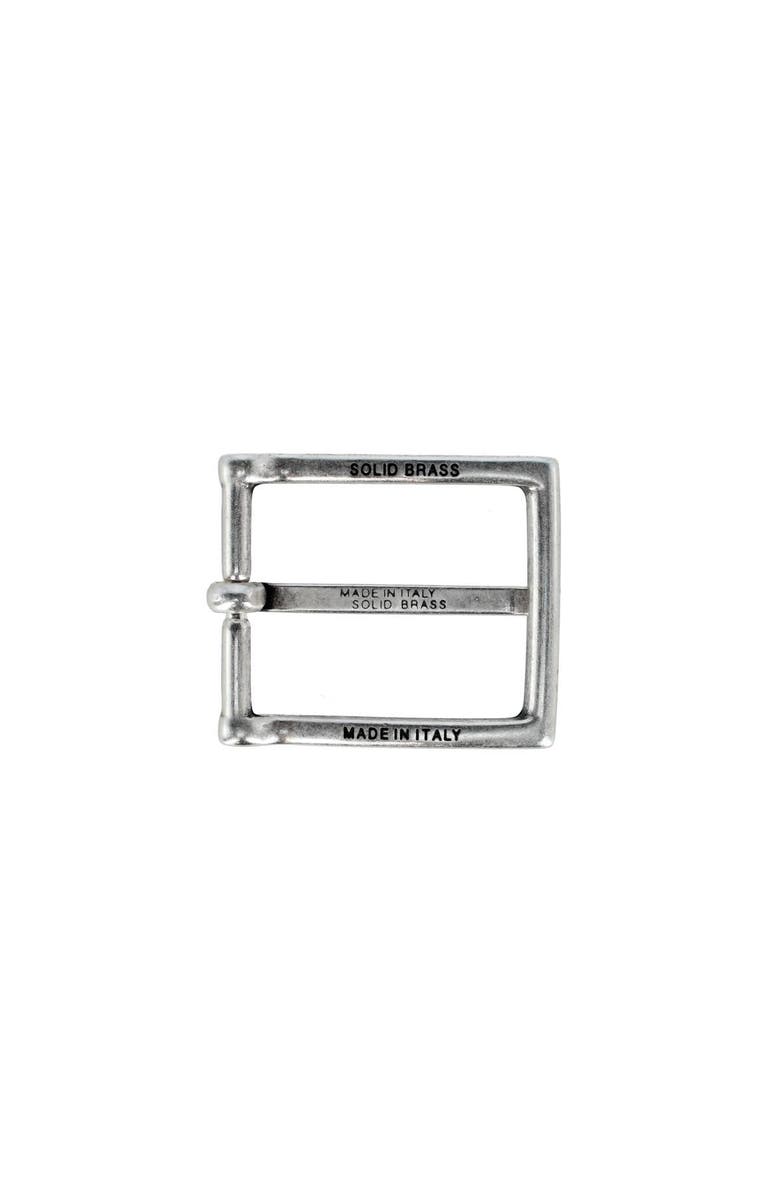 Trafalgar 30mm Lasered Patterned Solid Brass Italian Harness Belt Buckle, Alternate, color, English Silver