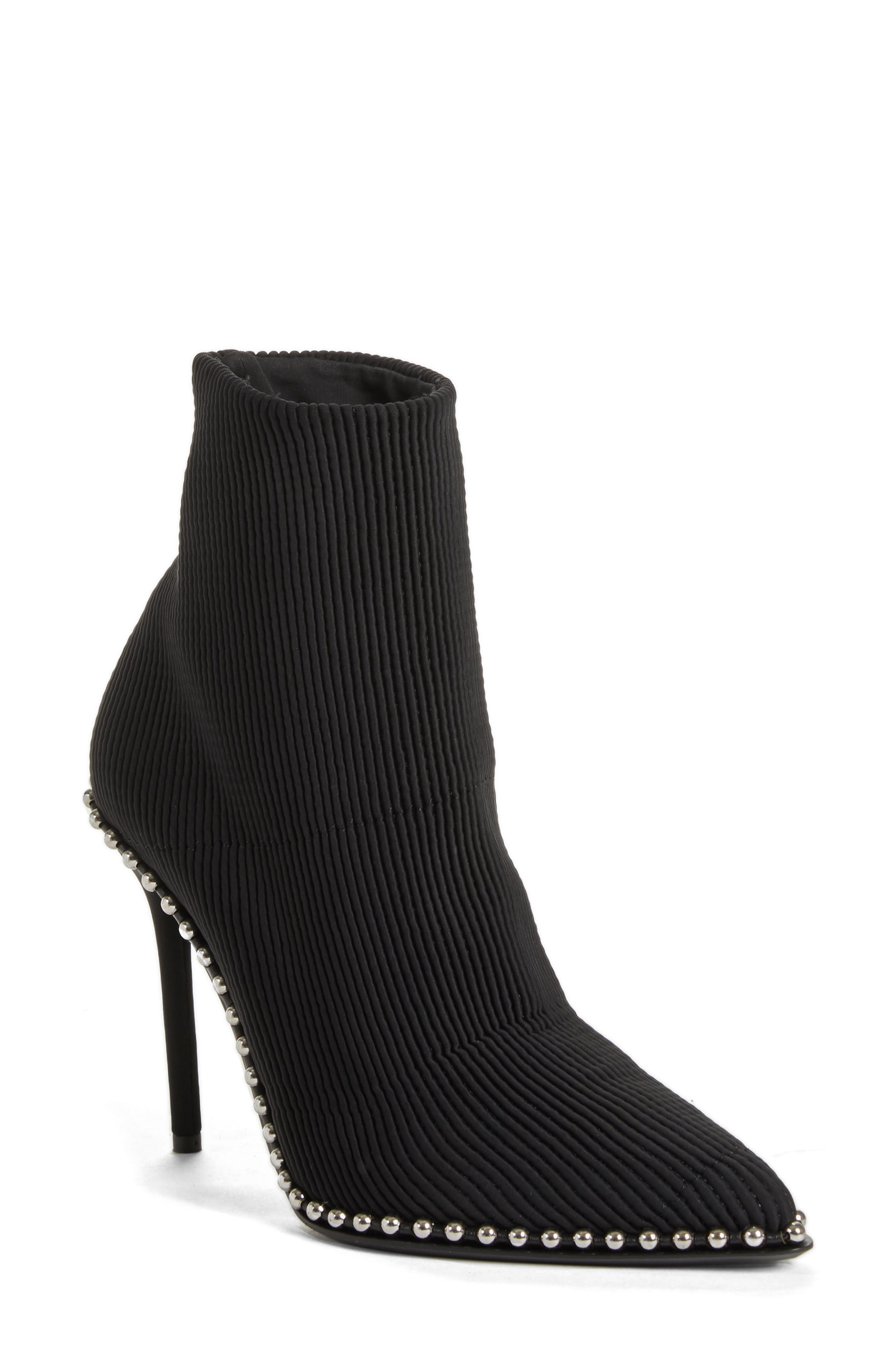 Alexander Wang Eri Studded Sock Bootie, Main, color, 