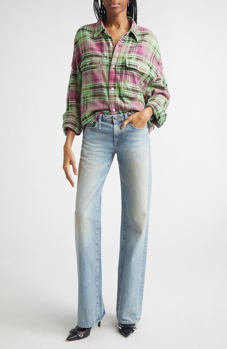 R13 Effie Bootcut Jeans, Alternate, color, Bass Blue