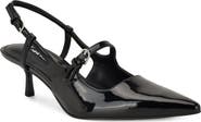 Nine West Amayo Slingback Pointed Toe Kitten Heel Pump