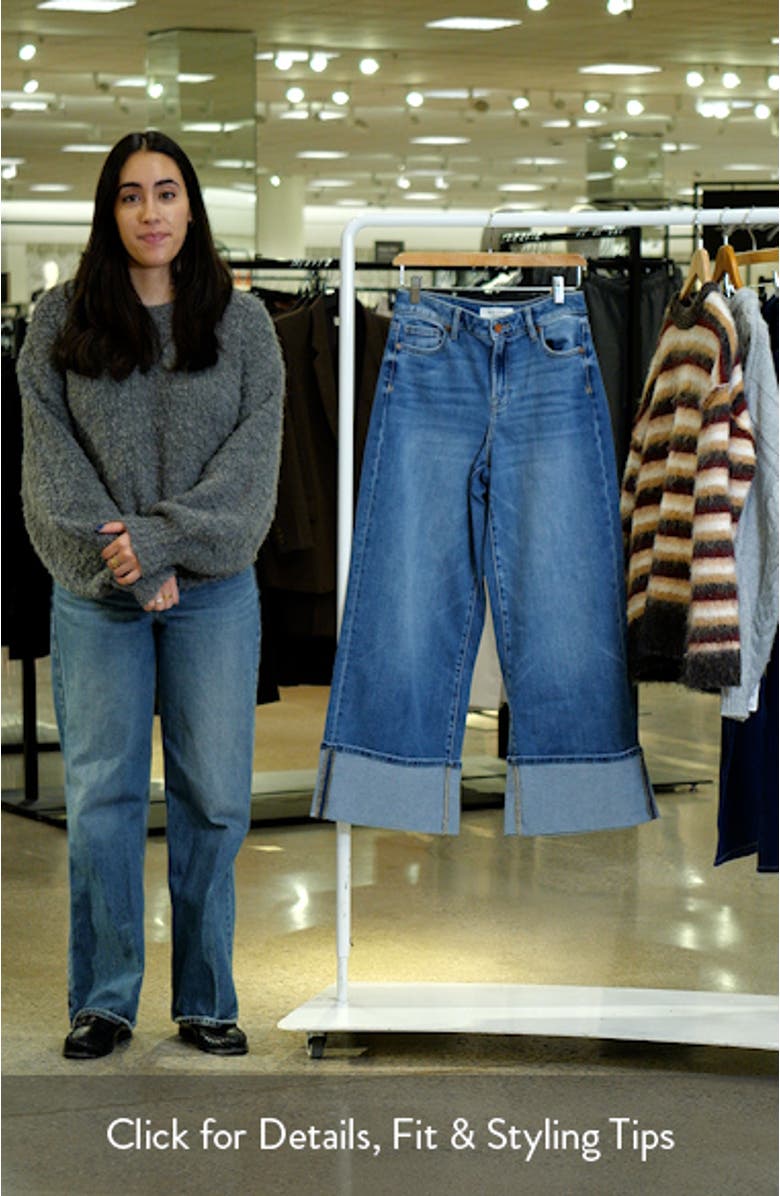 Cuffed High Waist Wide Leg Jeans, sales video thumbnail