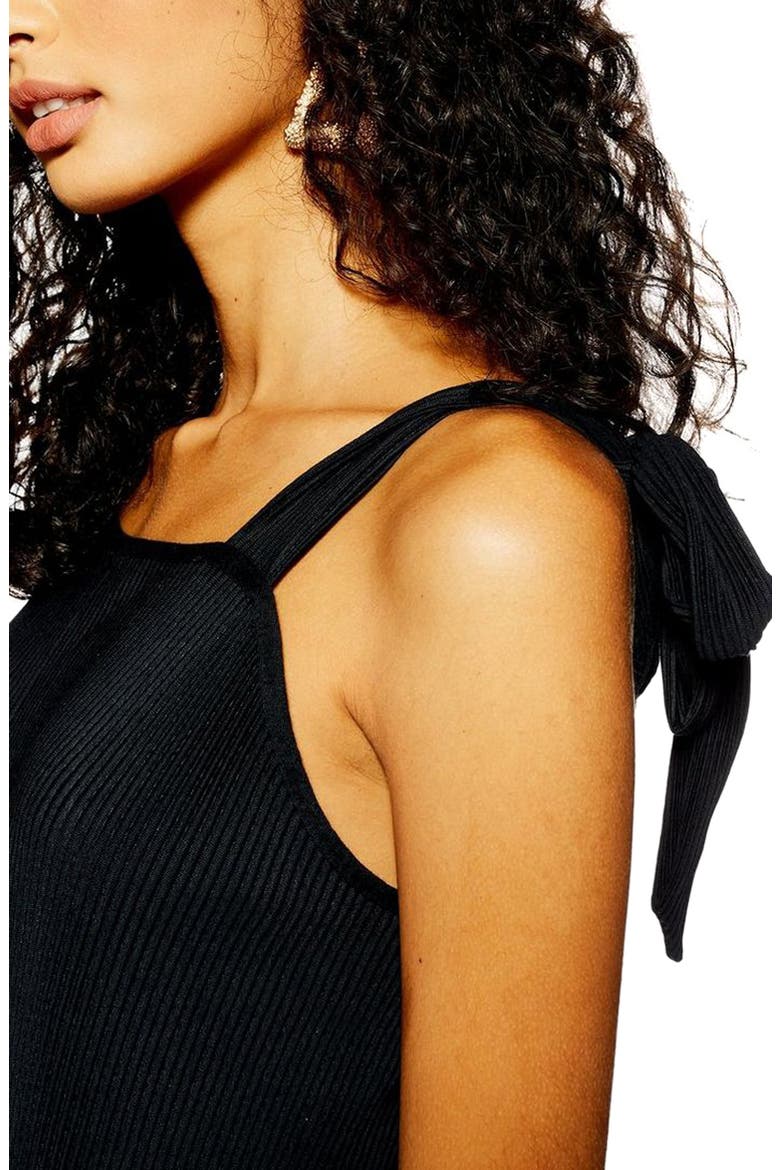 Tie Shoulder Crop Jumpsuit, Alternate, color, BLACK