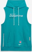 Nike Men's Nike Aqua Miami Dolphins Sideline Standard Issue Dri-FIT Sleeveless Hoodie