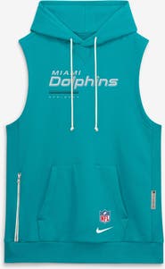 Nike Men's Nike Aqua Miami Dolphins Sideline Standard Issue Dri-FIT Sleeveless Hoodie