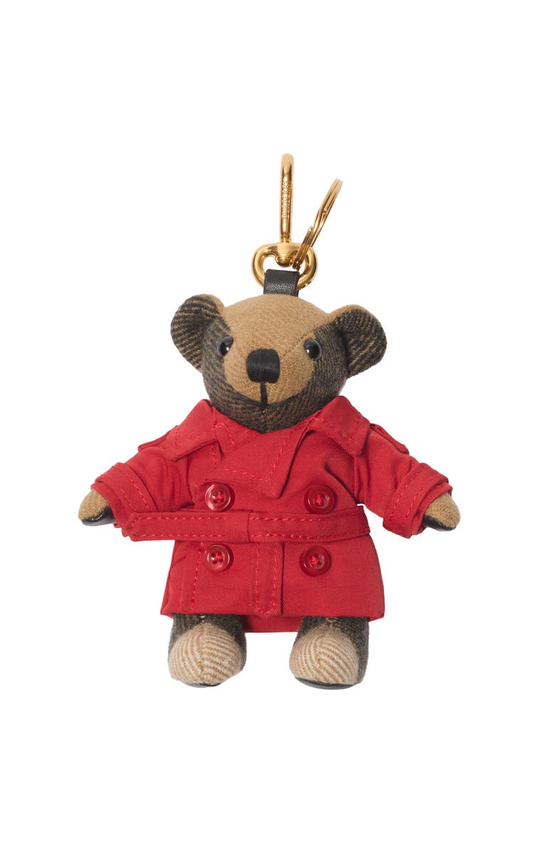 Burberry Thomas Bear Charm, Main, color, Crayon Red