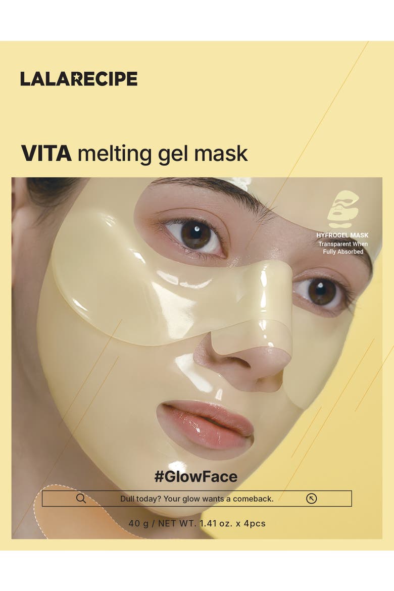Vita Melting Gel Mask Set of 4, Main, color, Yellow