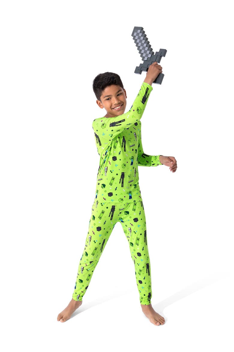 Kids' Minecraft Mob Squad Set of 2 Piece Pajamas, Alternate, color, Minecraft Mob Squad