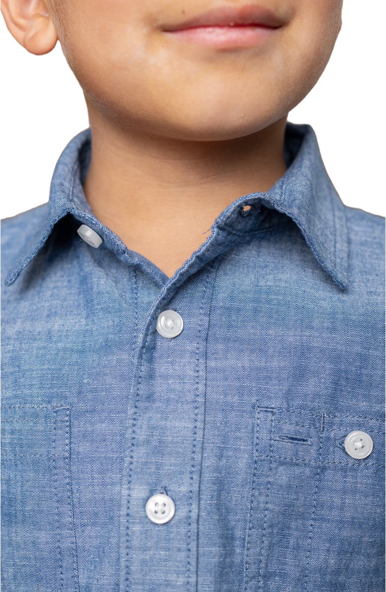 Hope 
Henry Organic Long Sleeve Chambray Button Down Shirt, Alternate, color, Blue Chambray